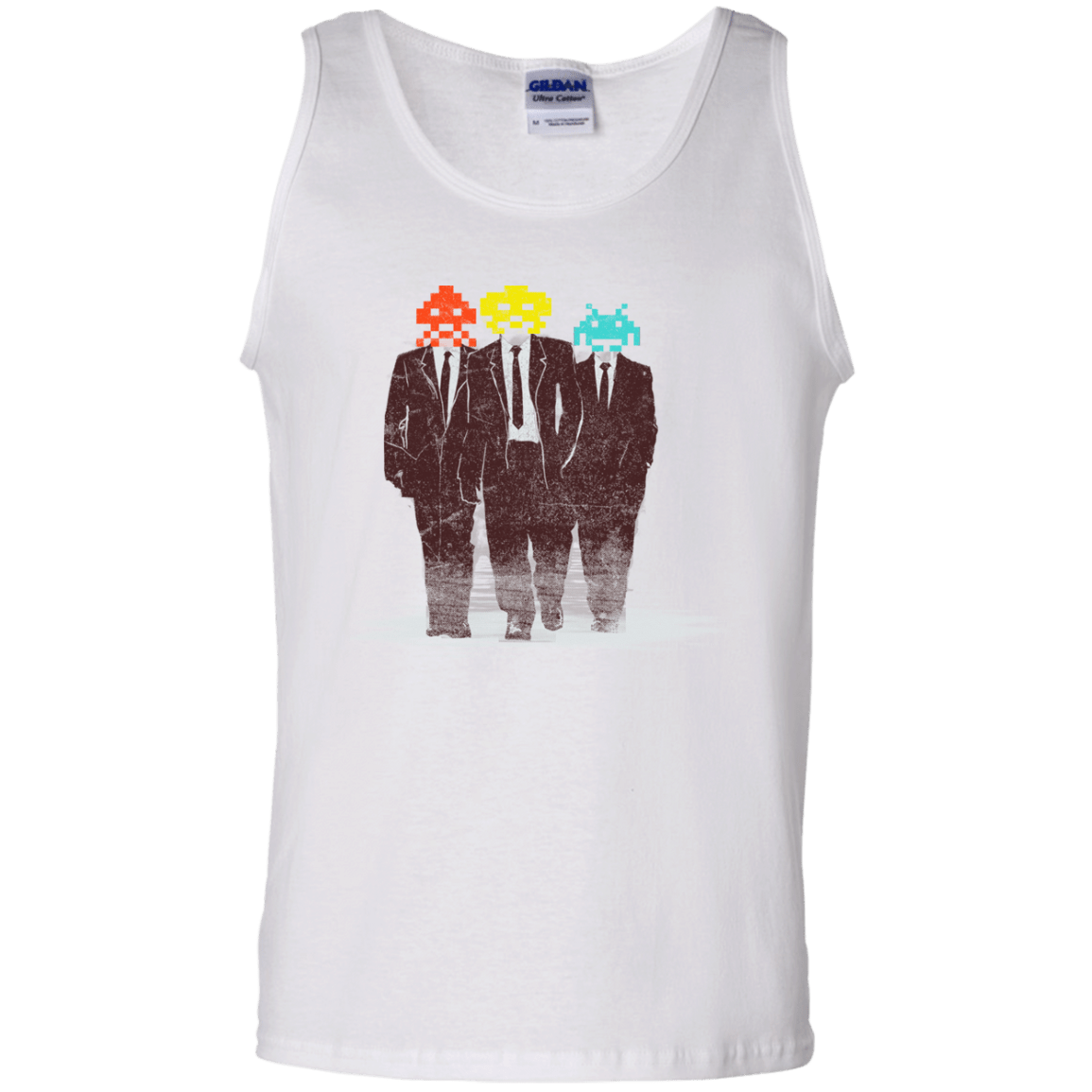 T-Shirts White / S Earth Invaders Men's Tank Top