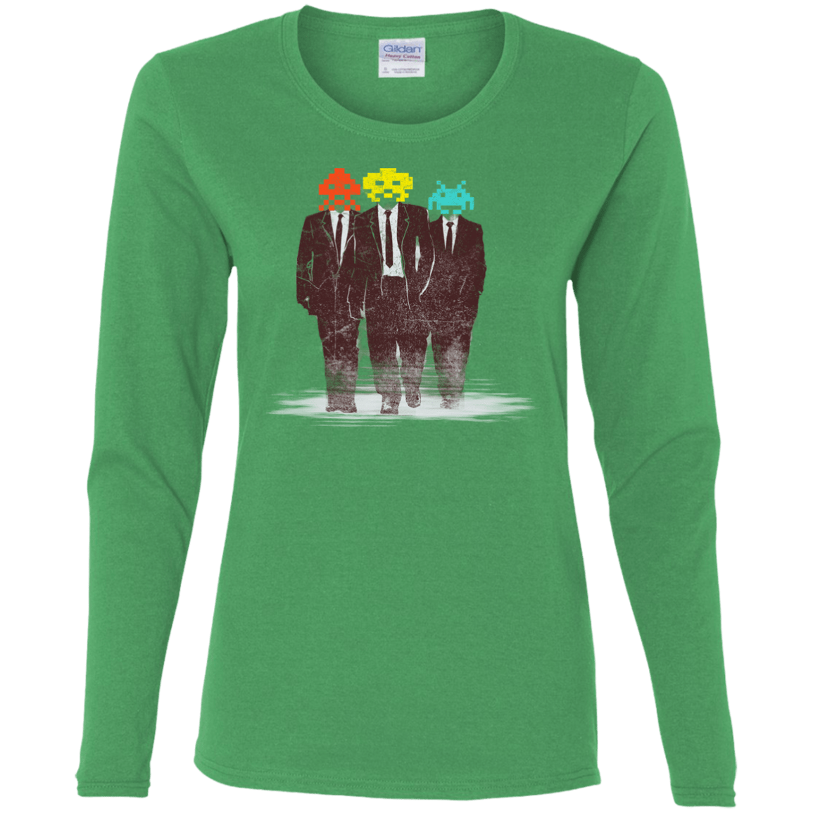 T-Shirts Irish Green / S Earth Invaders Women's Long Sleeve T-Shirt