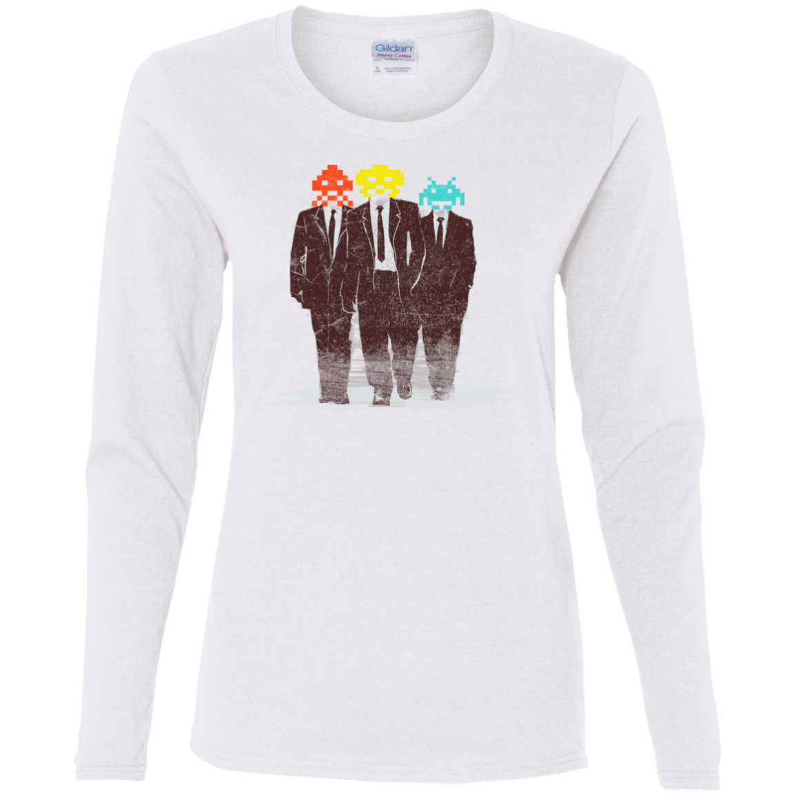 T-Shirts White / S Earth Invaders Women's Long Sleeve T-Shirt