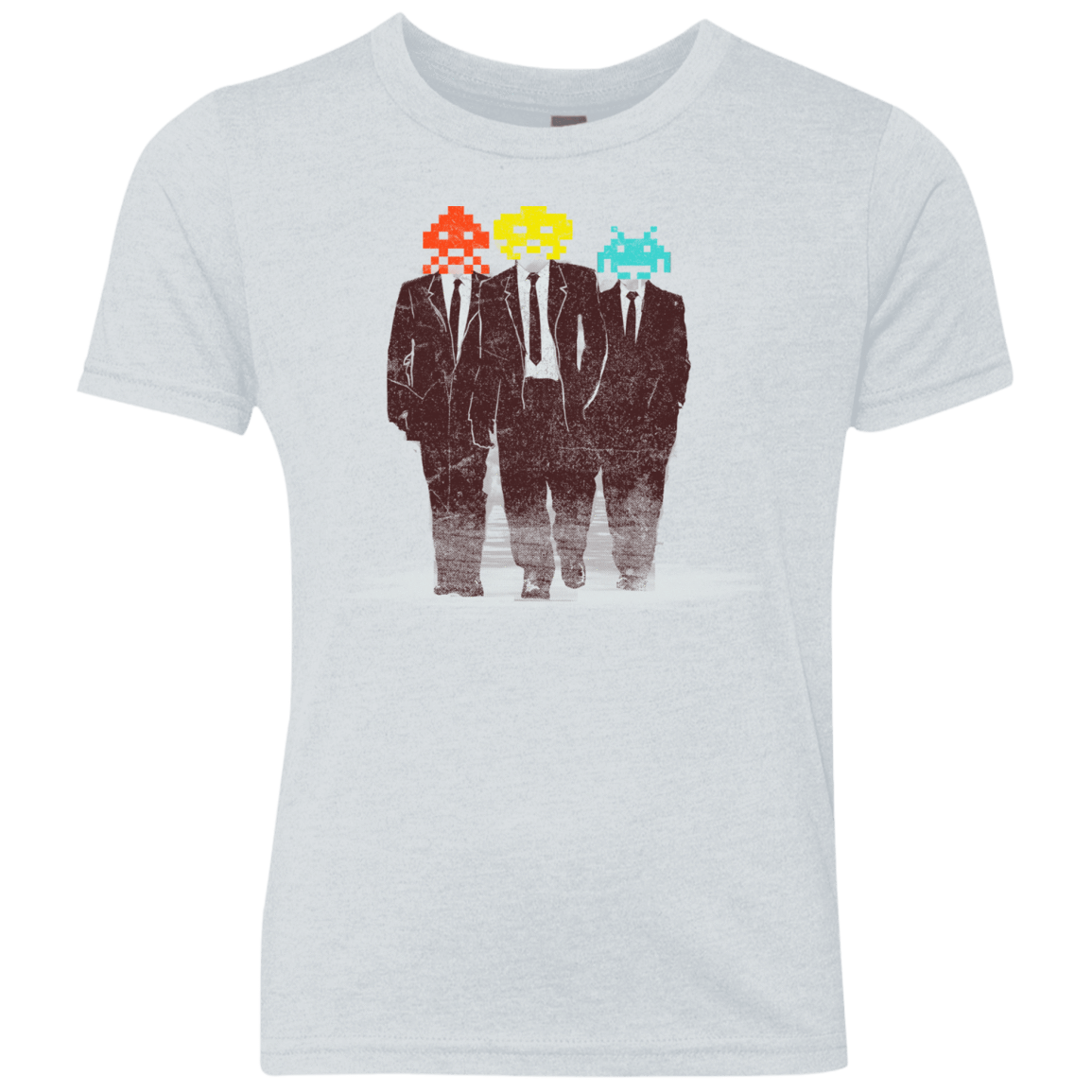 T-Shirts Heather White / YXS Earth Invaders Youth Triblend T-Shirt