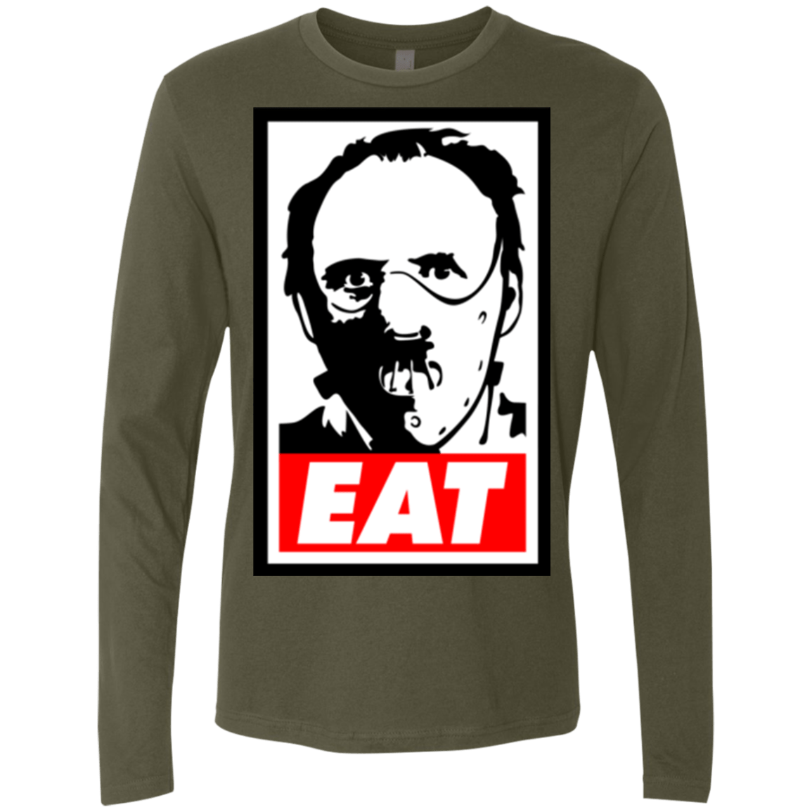 T-Shirts Military Green / Small Eat Men's Premium Long Sleeve
