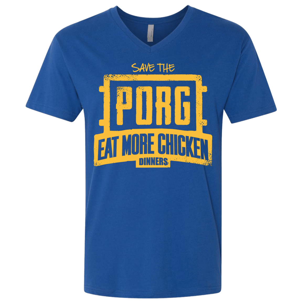 T-Shirts Royal / X-Small Eat More Chicken Men's Premium V-Neck