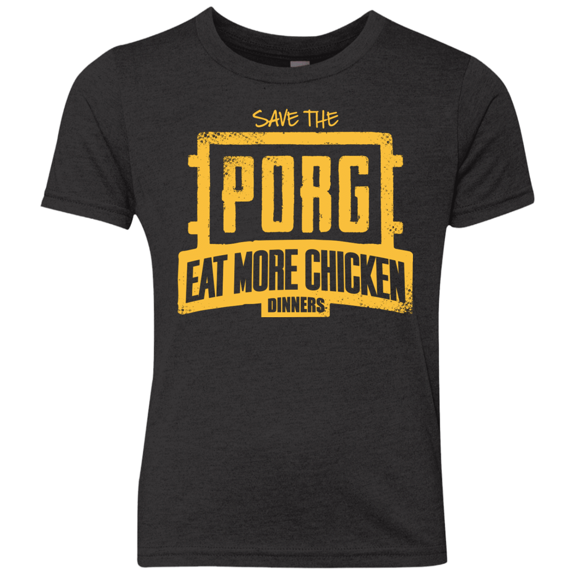 T-Shirts Vintage Black / YXS Eat More Chicken Youth Triblend T-Shirt