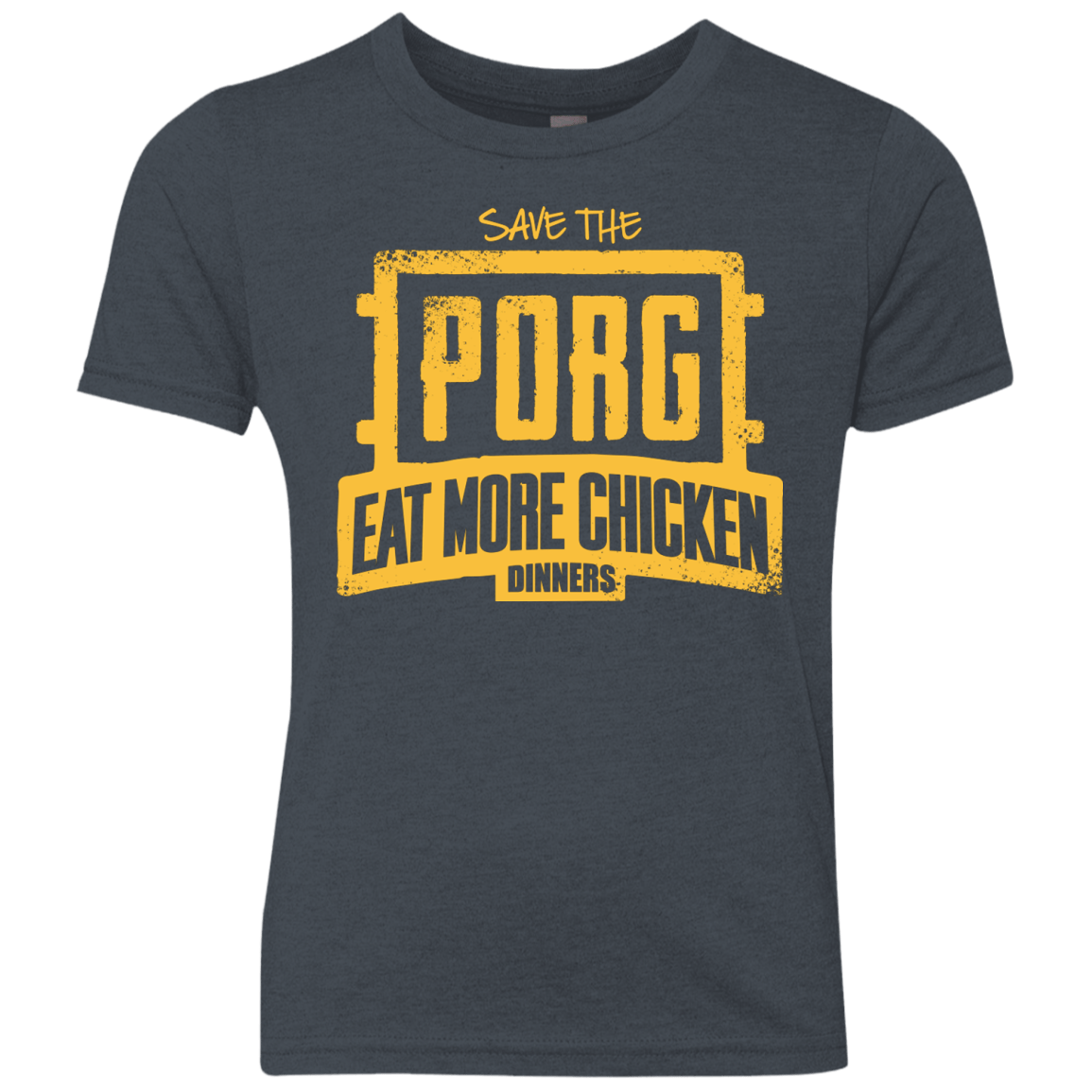 T-Shirts Vintage Navy / YXS Eat More Chicken Youth Triblend T-Shirt