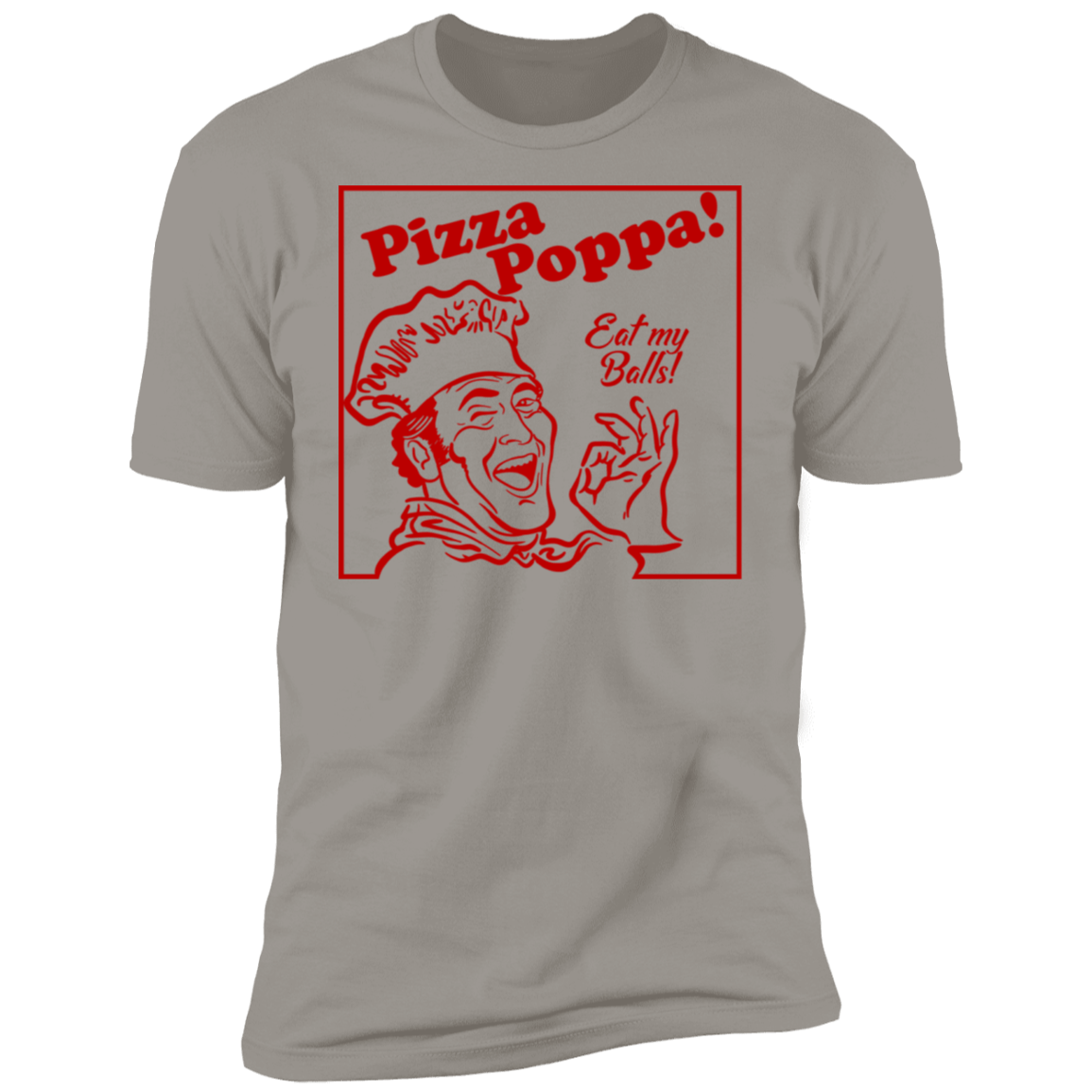 T-Shirts Light Grey / S Eat my Pizza Balls Men's Premium T-Shirt