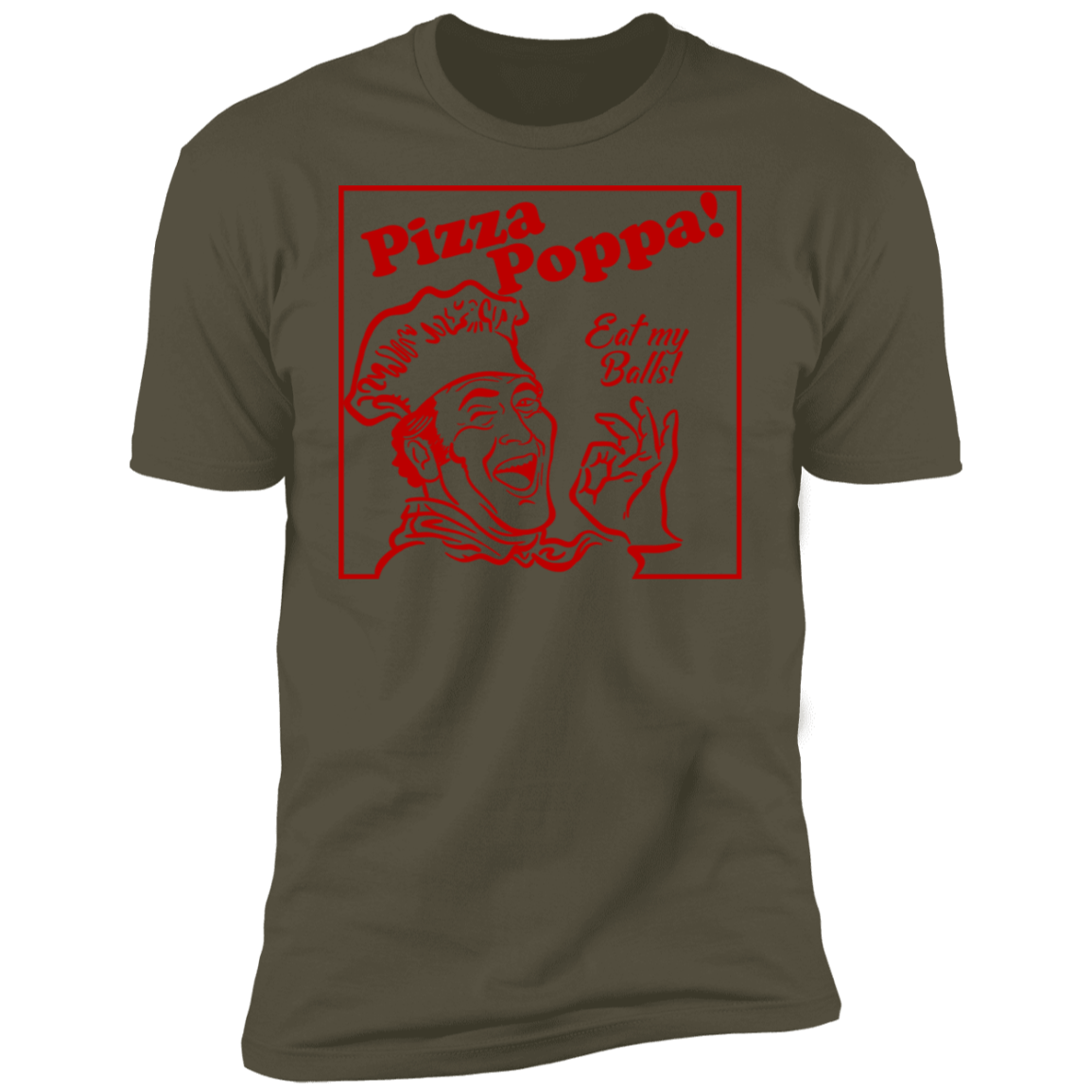 T-Shirts Military Green / S Eat my Pizza Balls Men's Premium T-Shirt