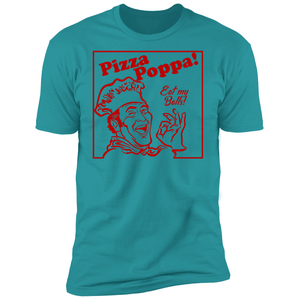 T-Shirts Tahiti Blue / S Eat my Pizza Balls Men's Premium T-Shirt