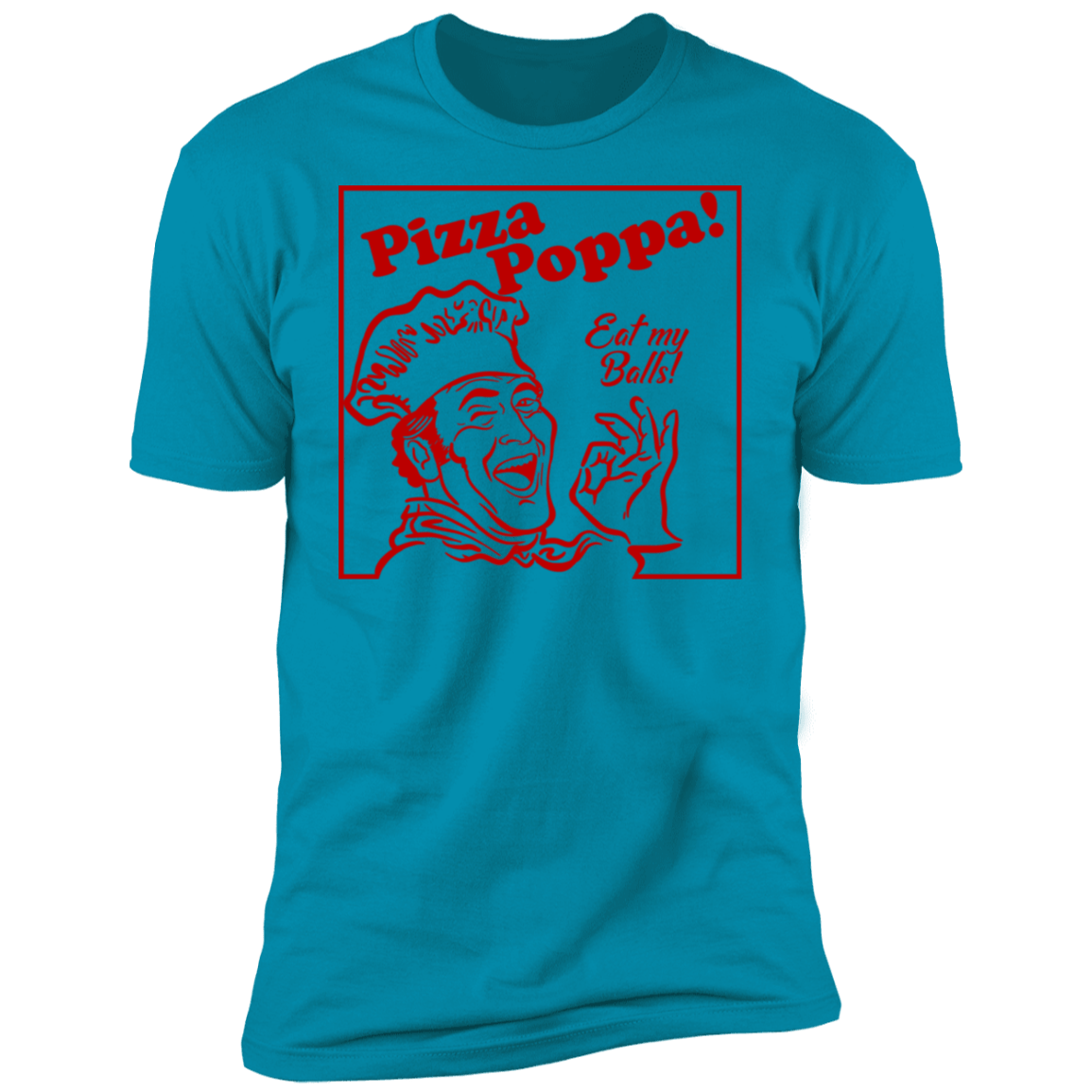 T-Shirts Turquoise / S Eat my Pizza Balls Men's Premium T-Shirt