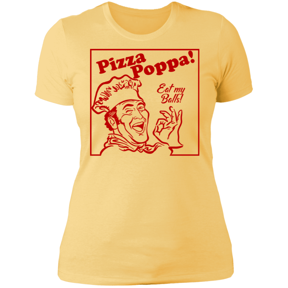 T-Shirts Banana Cream/ / S Eat my Pizza Balls Women's Premium T-Shirt