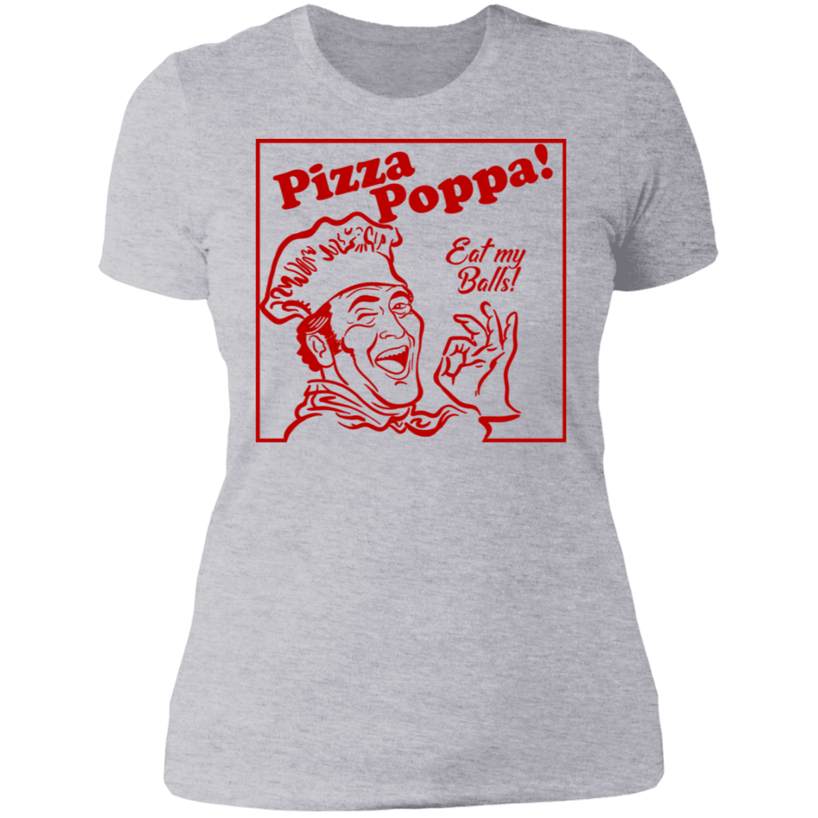 T-Shirts Heather Grey / S Eat my Pizza Balls Women's Premium T-Shirt