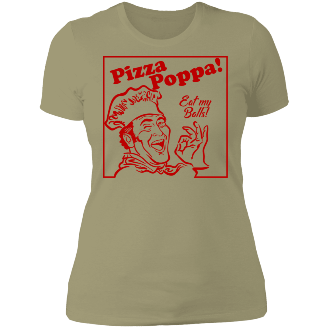 T-Shirts Light Olive / S Eat my Pizza Balls Women's Premium T-Shirt