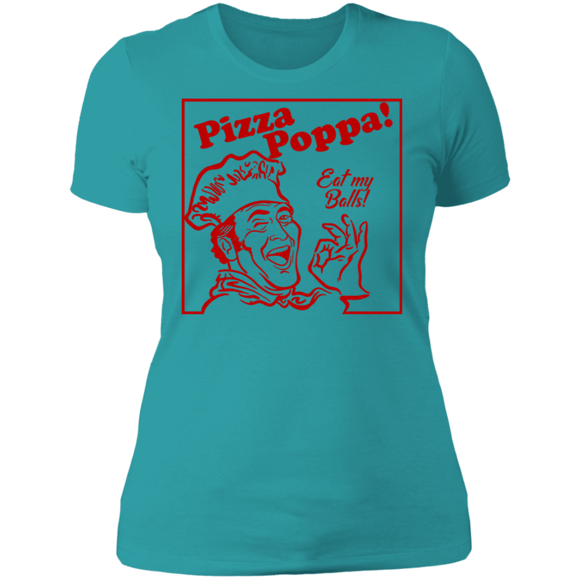 T-Shirts Tahiti Blue / S Eat my Pizza Balls Women's Premium T-Shirt