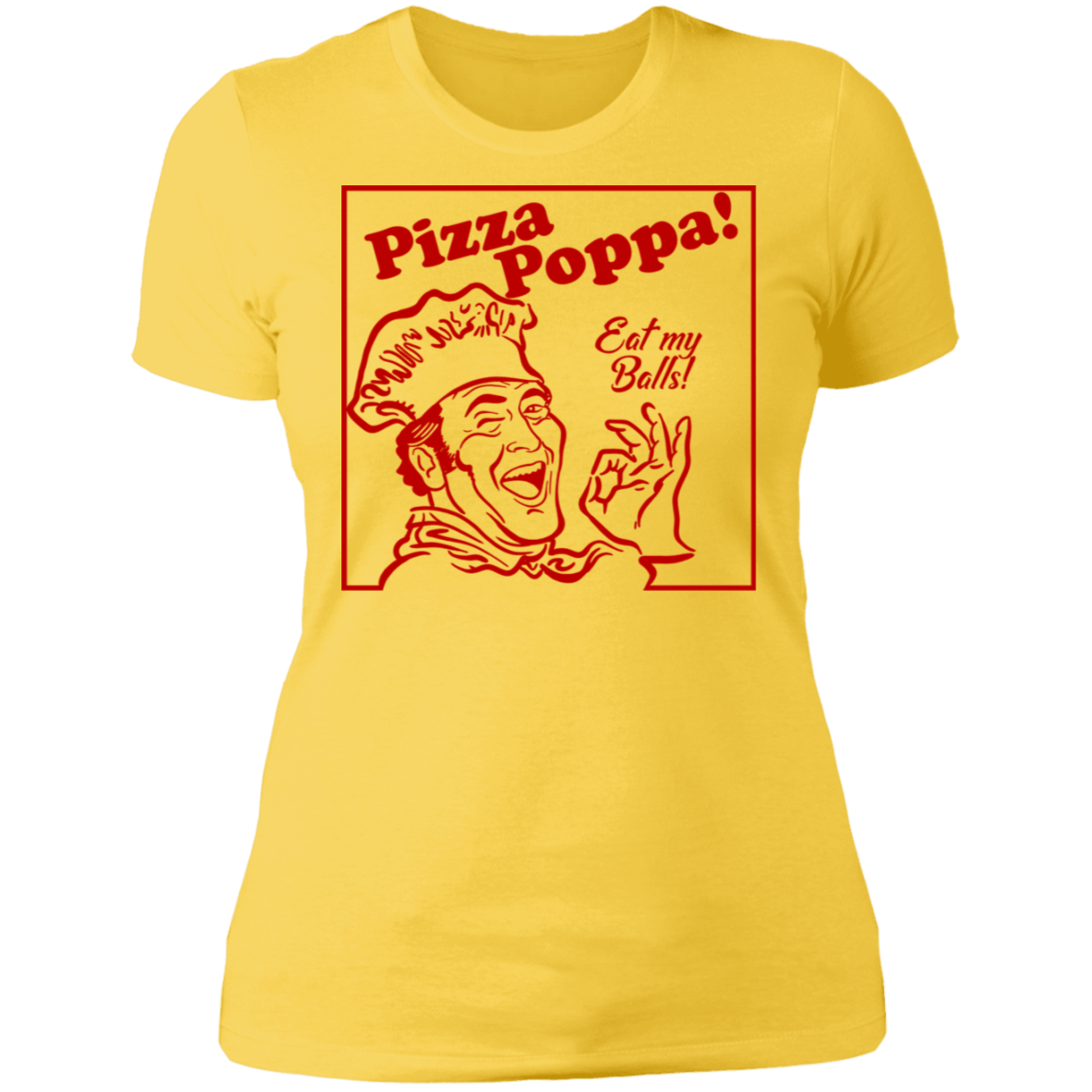 T-Shirts Vibrant Yellow / S Eat my Pizza Balls Women's Premium T-Shirt