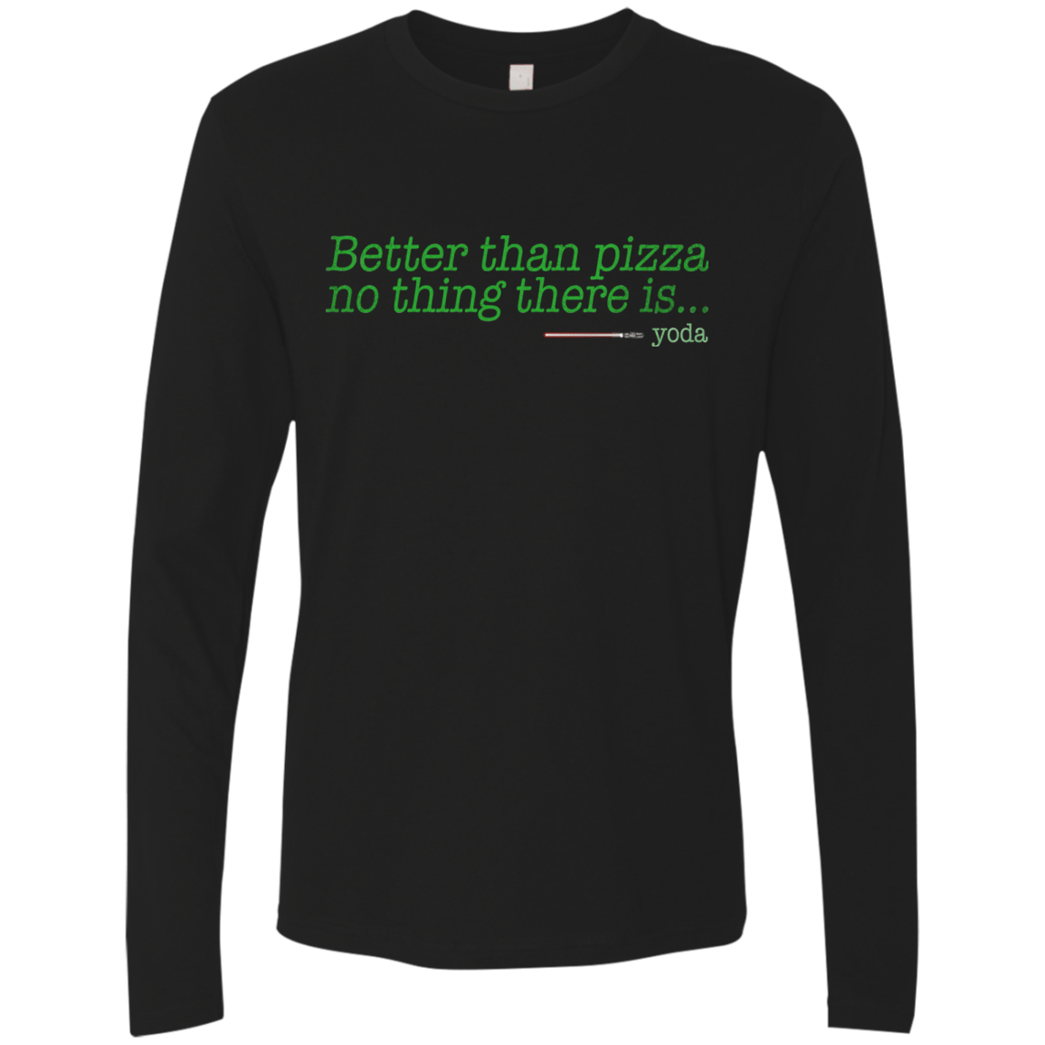 T-Shirts Black / S Eat pizza, You must Men's Premium Long Sleeve