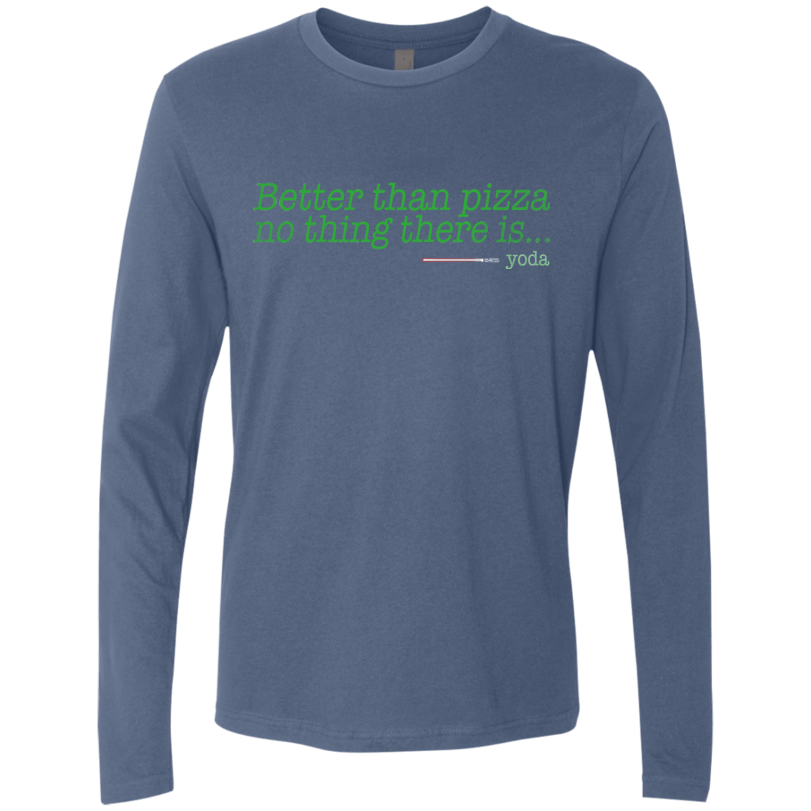 T-Shirts Indigo / S Eat pizza, You must Men's Premium Long Sleeve