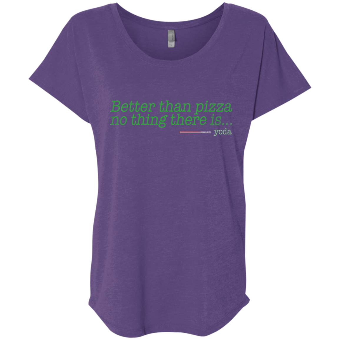 T-Shirts Purple Rush / X-Small Eat pizza, You must Triblend Dolman Sleeve