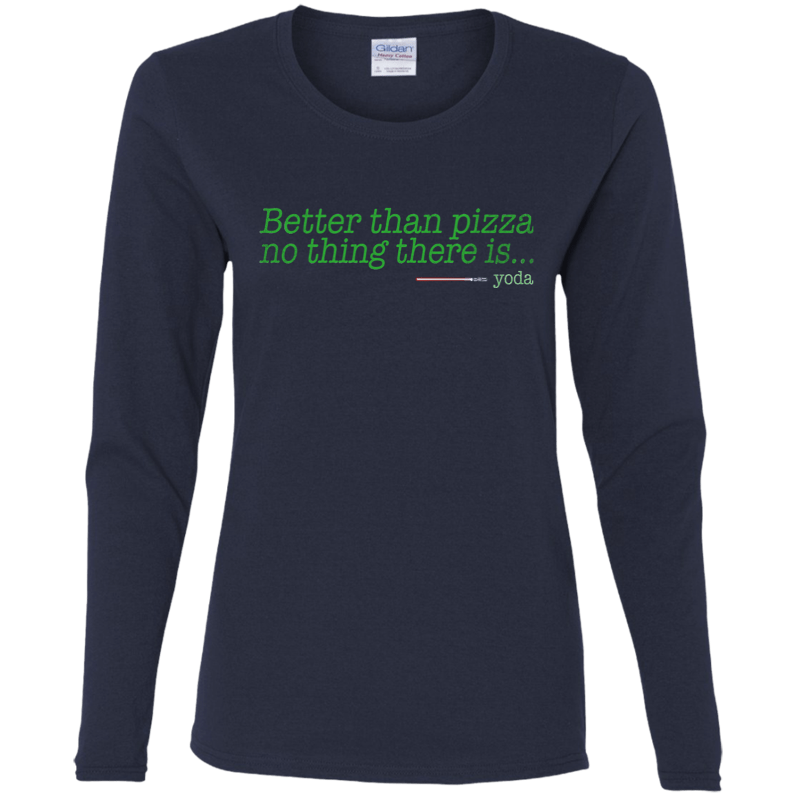 T-Shirts Navy / S Eat pizza, You must Women's Long Sleeve T-Shirt