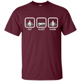 T-Shirts Maroon / S Eat Sleep Game Console T-Shirt