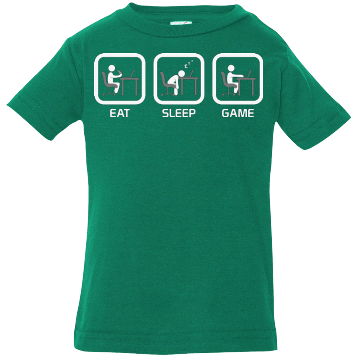 T-Shirts Kelly / 6 Months Eat Sleep Game PC Infant Premium T-Shirt
