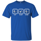 T-Shirts Royal / Small Eat Sleep Game PC T-Shirt