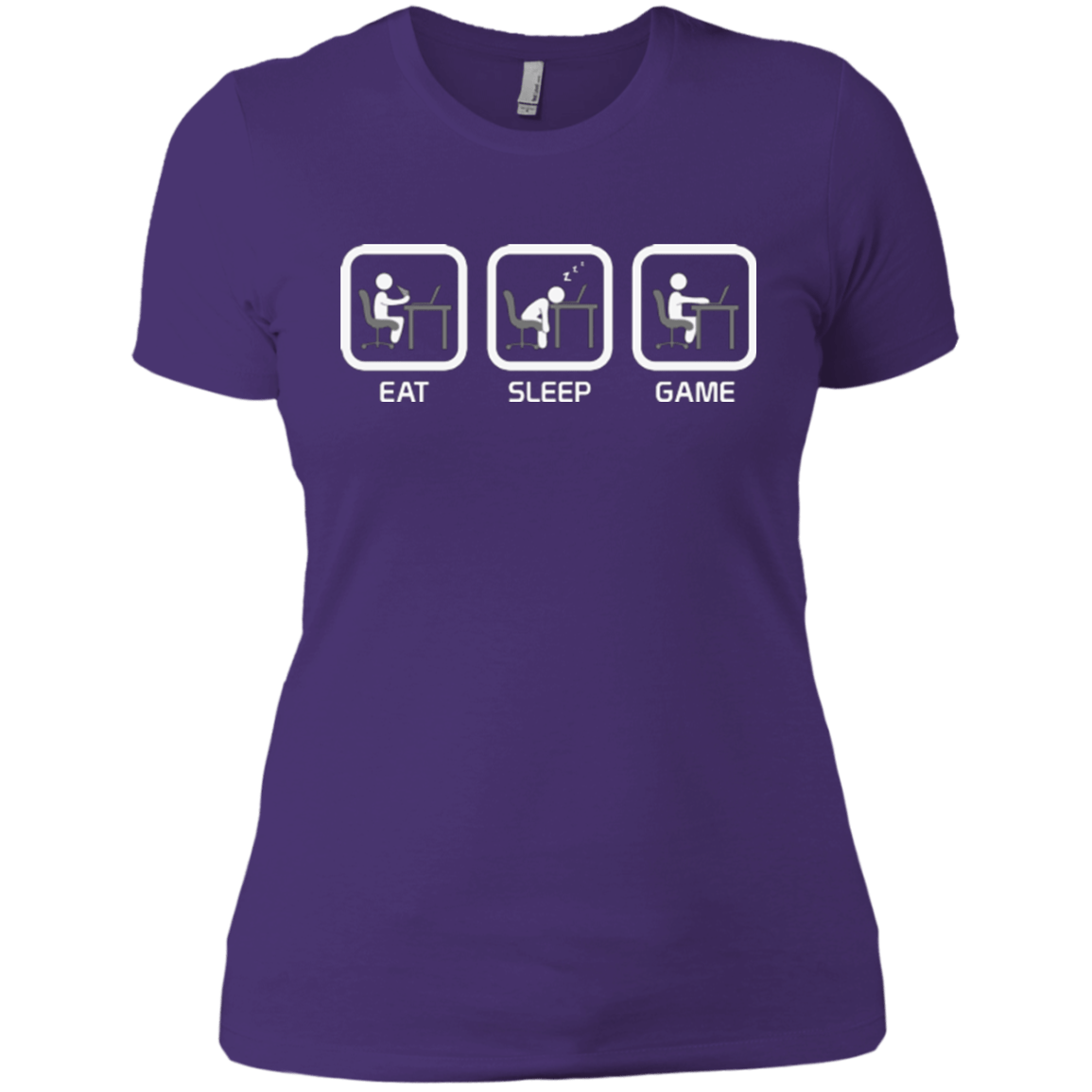 T-Shirts Purple / X-Small Eat Sleep Game PC Women's Premium T-Shirt