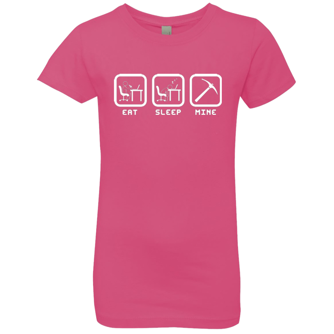 T-Shirts Hot Pink / YXS Eat Sleep Mine Girls Premium T-Shirt
