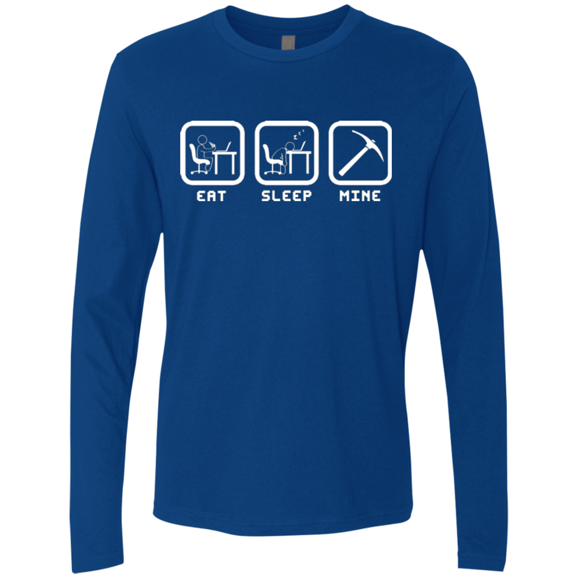 T-Shirts Royal / Small Eat Sleep Mine Men's Premium Long Sleeve