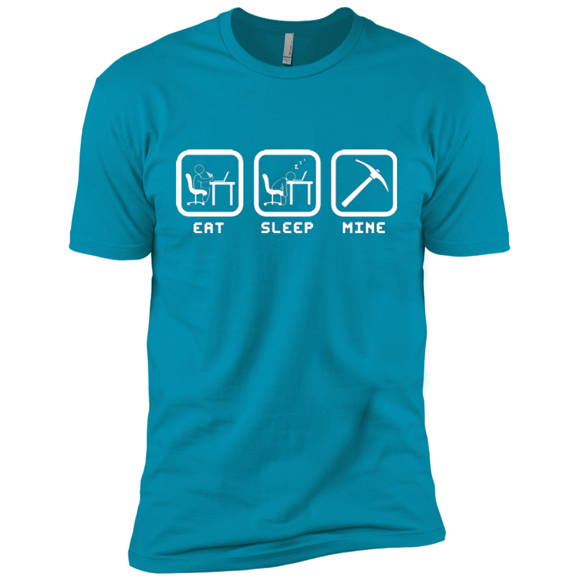 T-Shirts Turquoise / X-Small Eat Sleep Mine Men's Premium T-Shirt