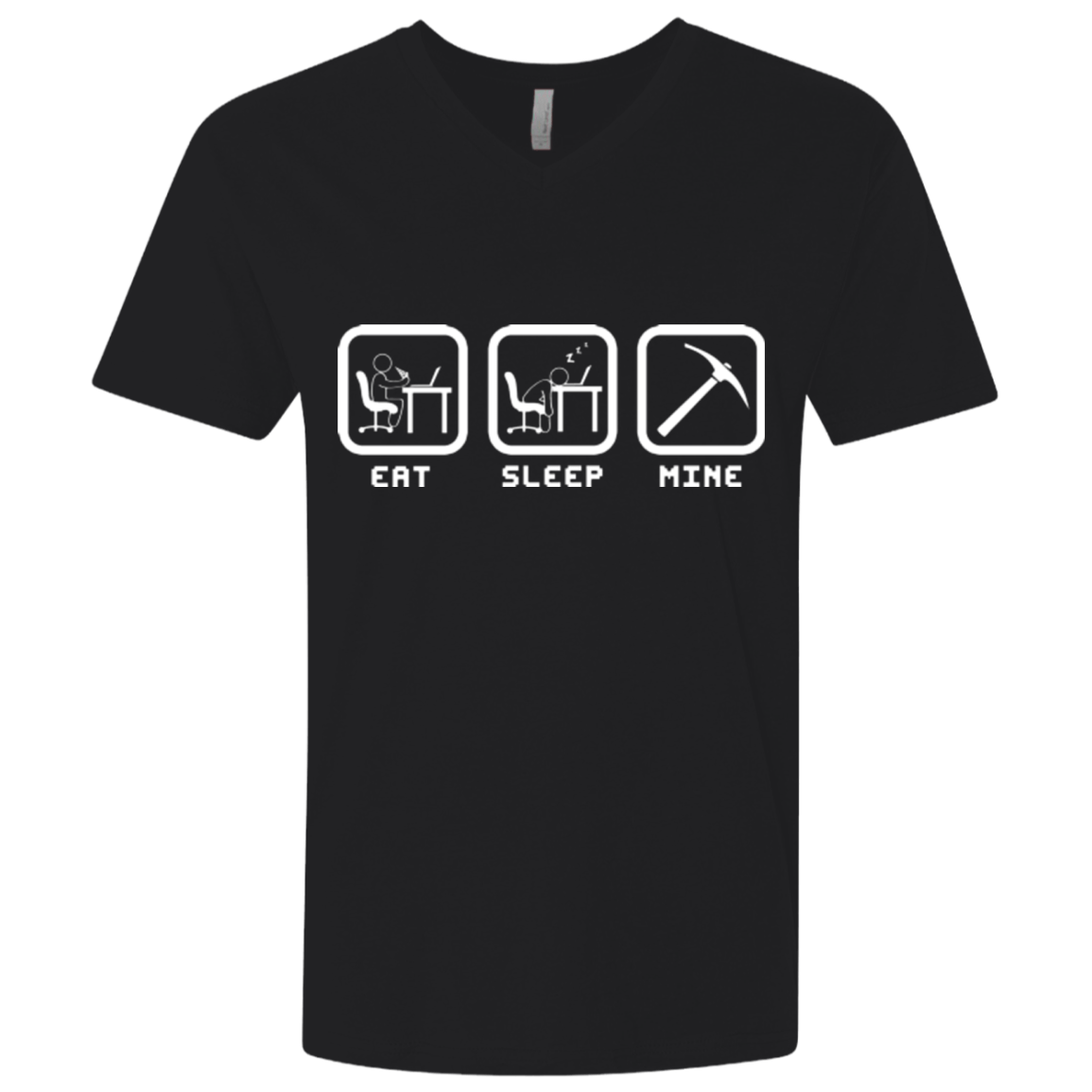 T-Shirts Black / X-Small Eat Sleep Mine Men's Premium V-Neck