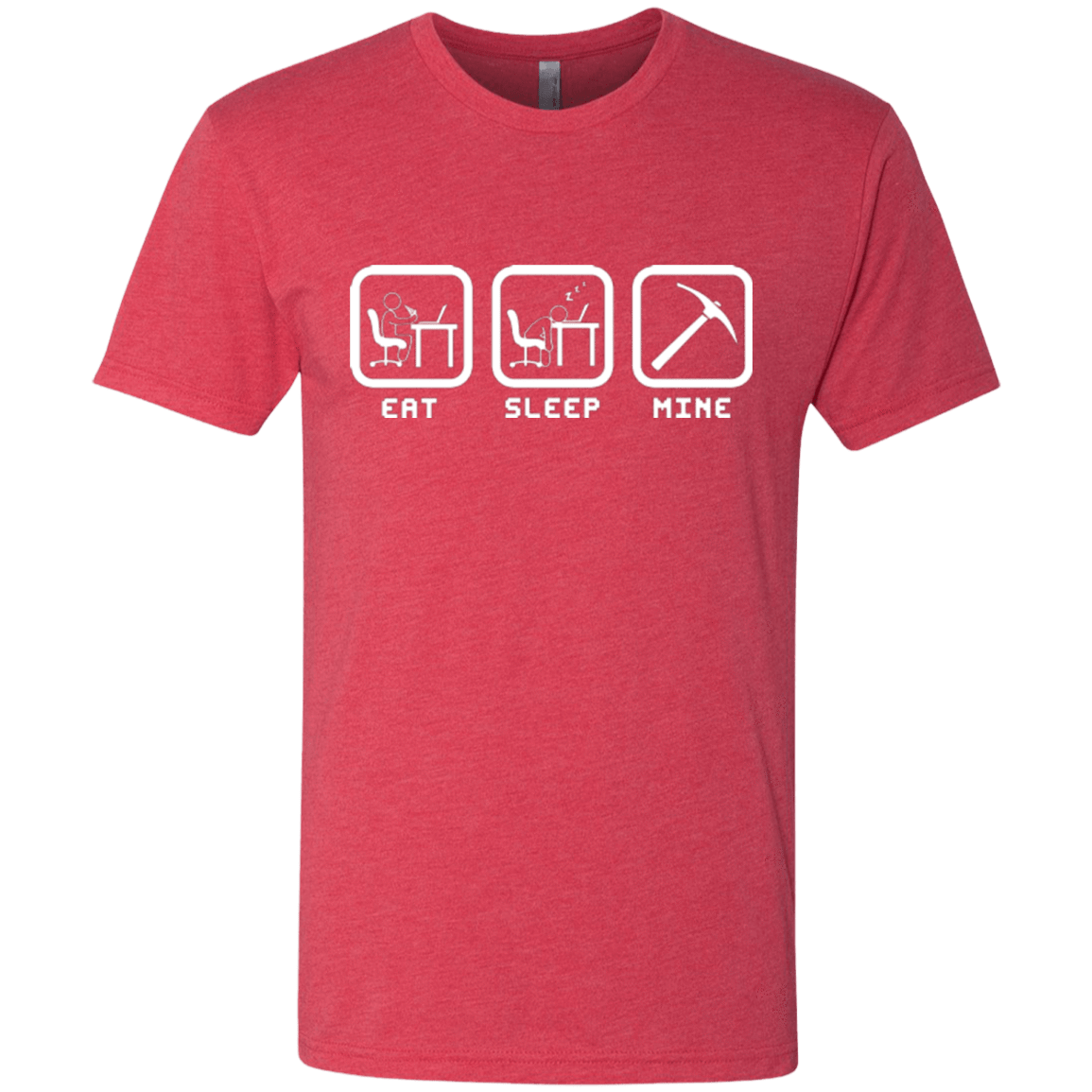 T-Shirts Vintage Red / Small Eat Sleep Mine Men's Triblend T-Shirt