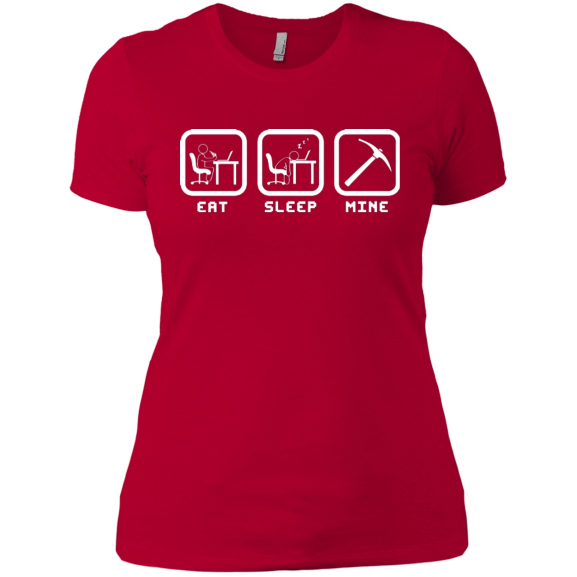 T-Shirts Red / X-Small Eat Sleep Mine Women's Premium T-Shirt