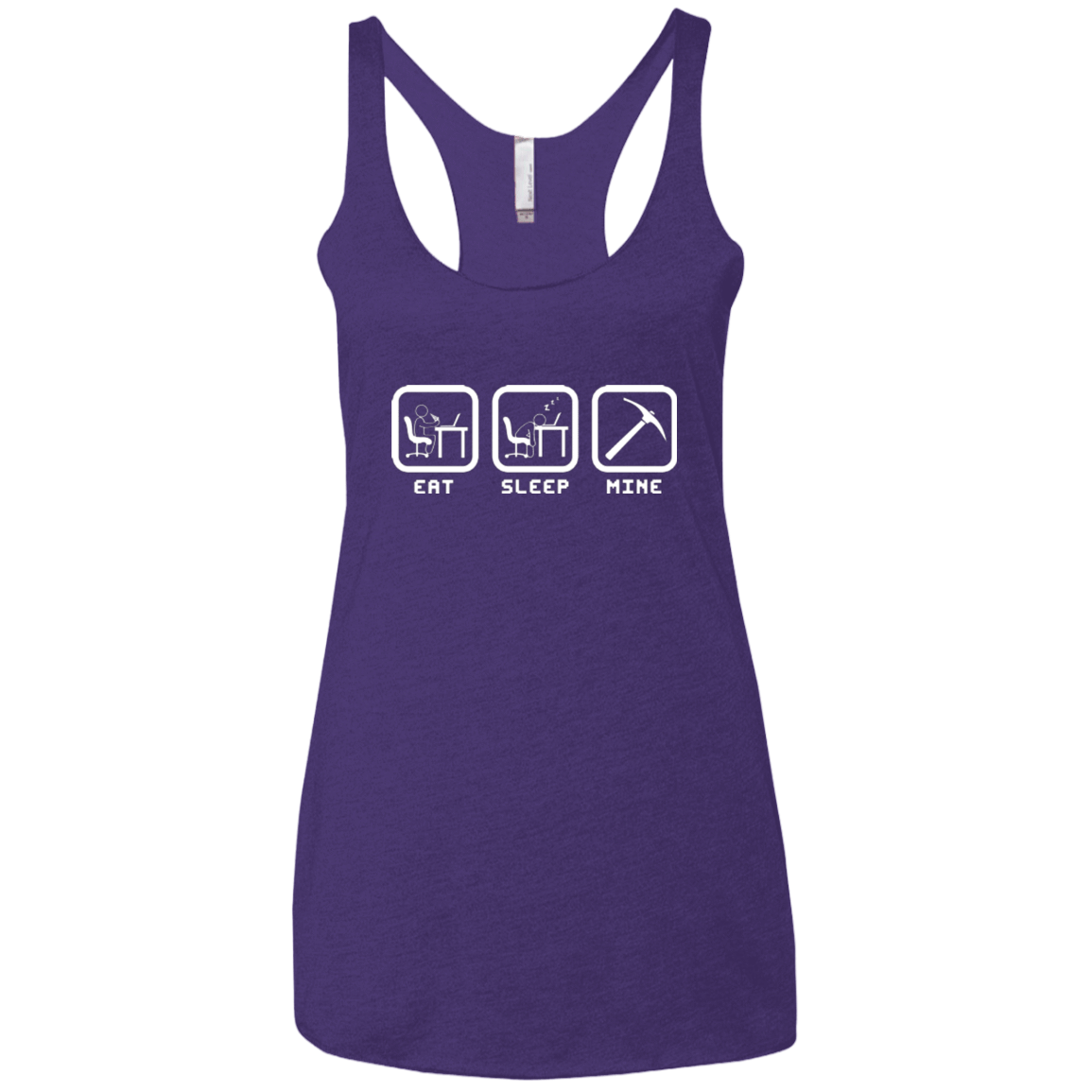 T-Shirts Purple / X-Small Eat Sleep Mine Women's Triblend Racerback Tank