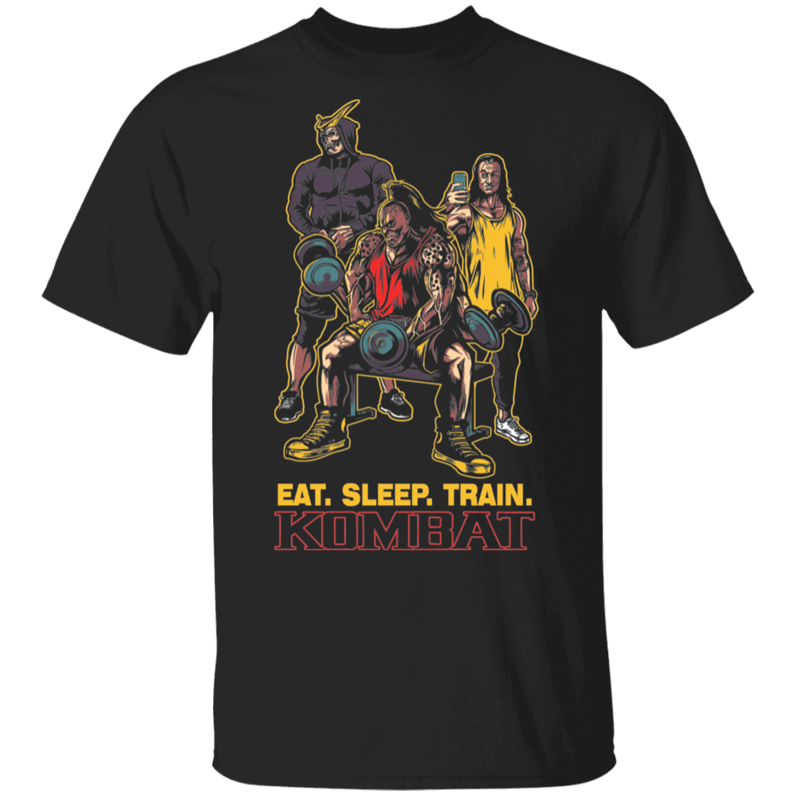 T-Shirts Black / S Eat Sleep Train Kombat T-Shirt