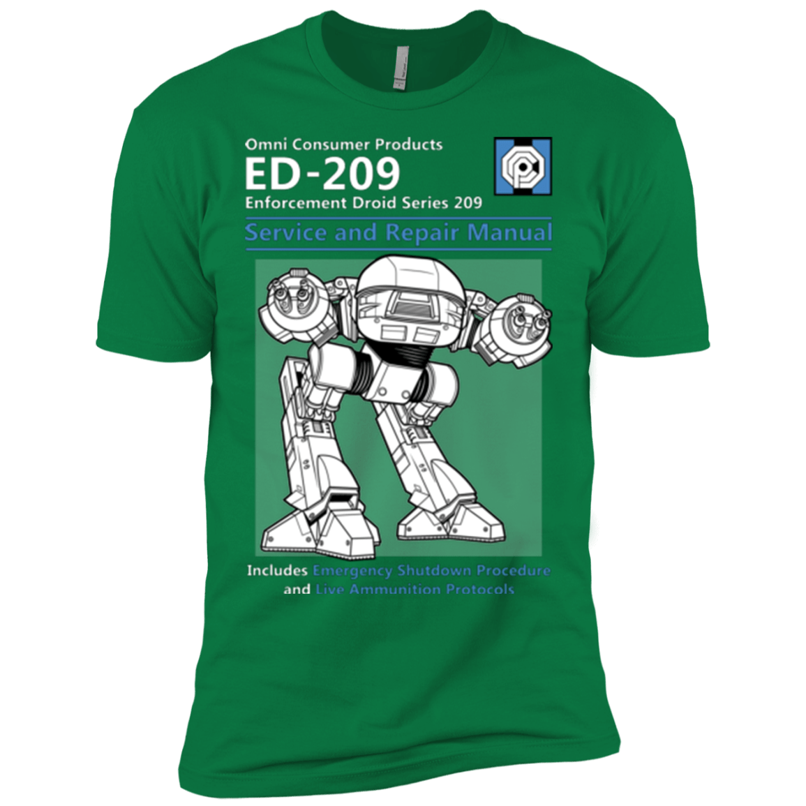 T-Shirts Kelly Green / X-Small ED209 SERVICE & REPAIR MANUAL Men's Premium T-Shirt