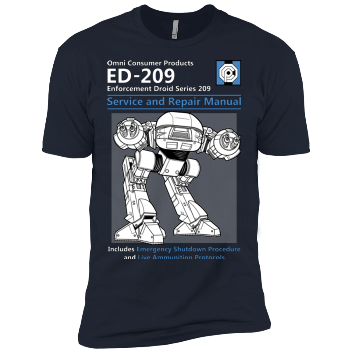 T-Shirts Midnight Navy / X-Small ED209 SERVICE & REPAIR MANUAL Men's Premium T-Shirt