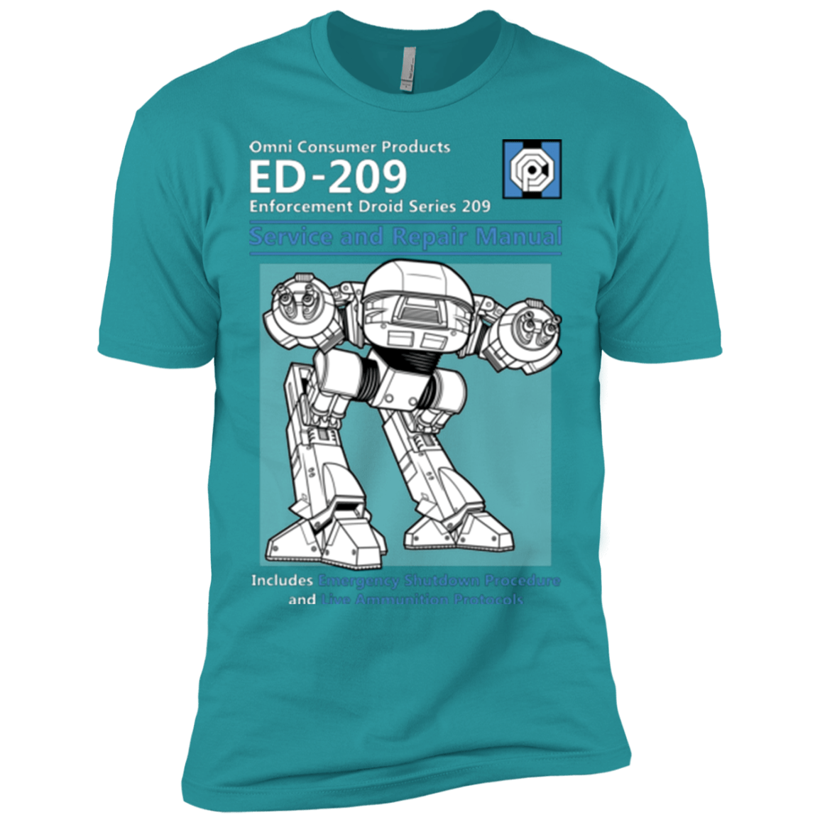 T-Shirts Tahiti Blue / X-Small ED209 SERVICE & REPAIR MANUAL Men's Premium T-Shirt