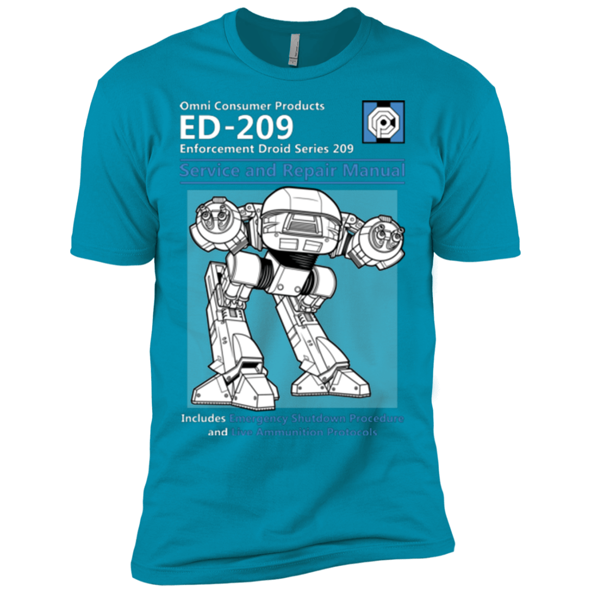T-Shirts Turquoise / X-Small ED209 SERVICE & REPAIR MANUAL Men's Premium T-Shirt
