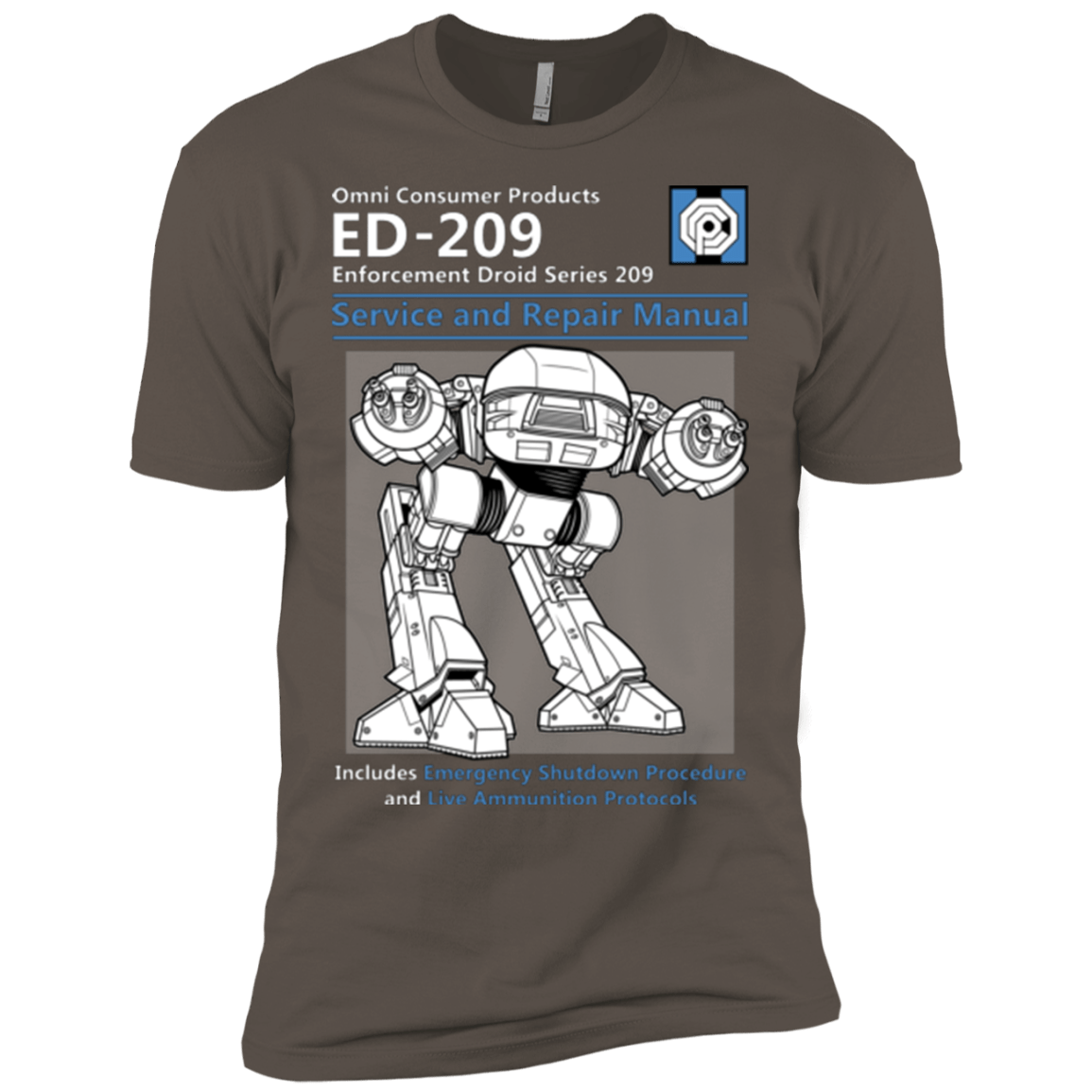 T-Shirts Warm Grey / X-Small ED209 SERVICE & REPAIR MANUAL Men's Premium T-Shirt