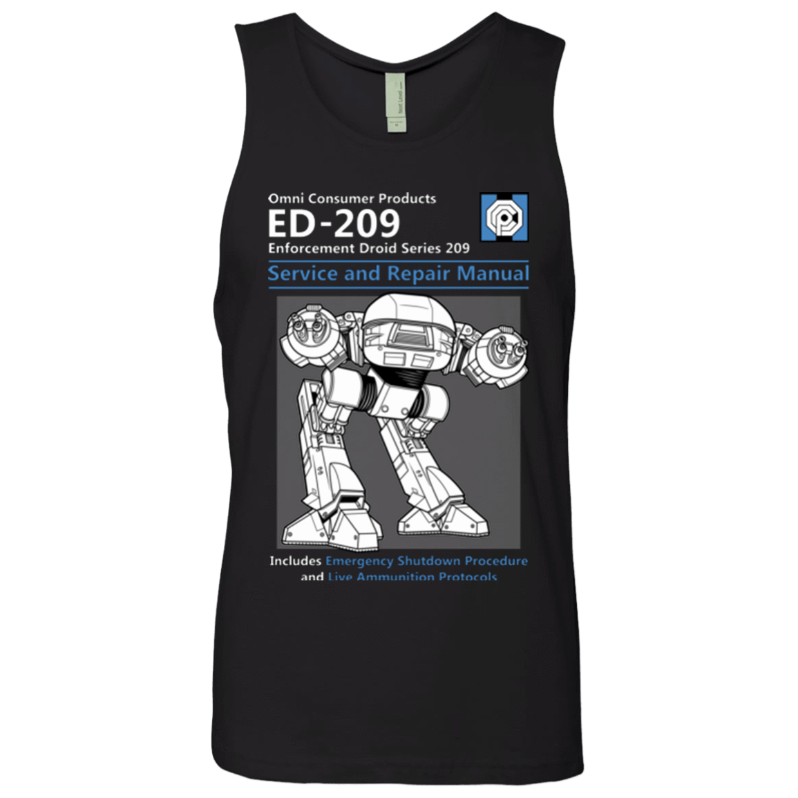 T-Shirts Black / Small ED209 SERVICE & REPAIR MANUAL Men's Premium Tank Top