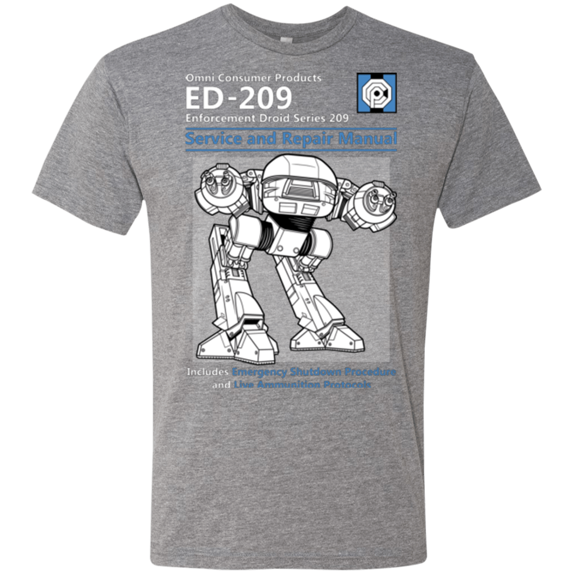 T-Shirts Premium Heather / Small ED209 SERVICE & REPAIR MANUAL Men's Triblend T-Shirt