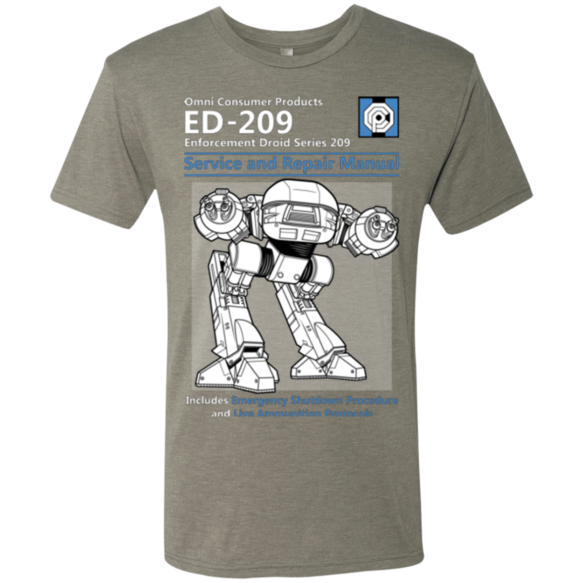 T-Shirts Venetian Grey / Small ED209 SERVICE & REPAIR MANUAL Men's Triblend T-Shirt