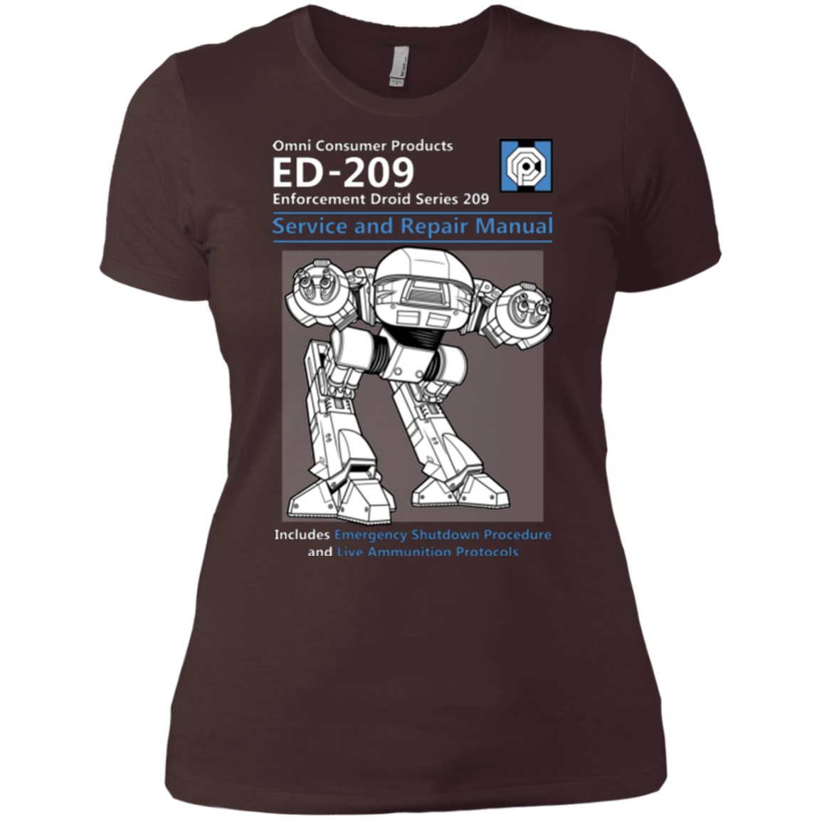 T-Shirts Dark Chocolate / X-Small ED209 SERVICE & REPAIR MANUAL Women's Premium T-Shirt