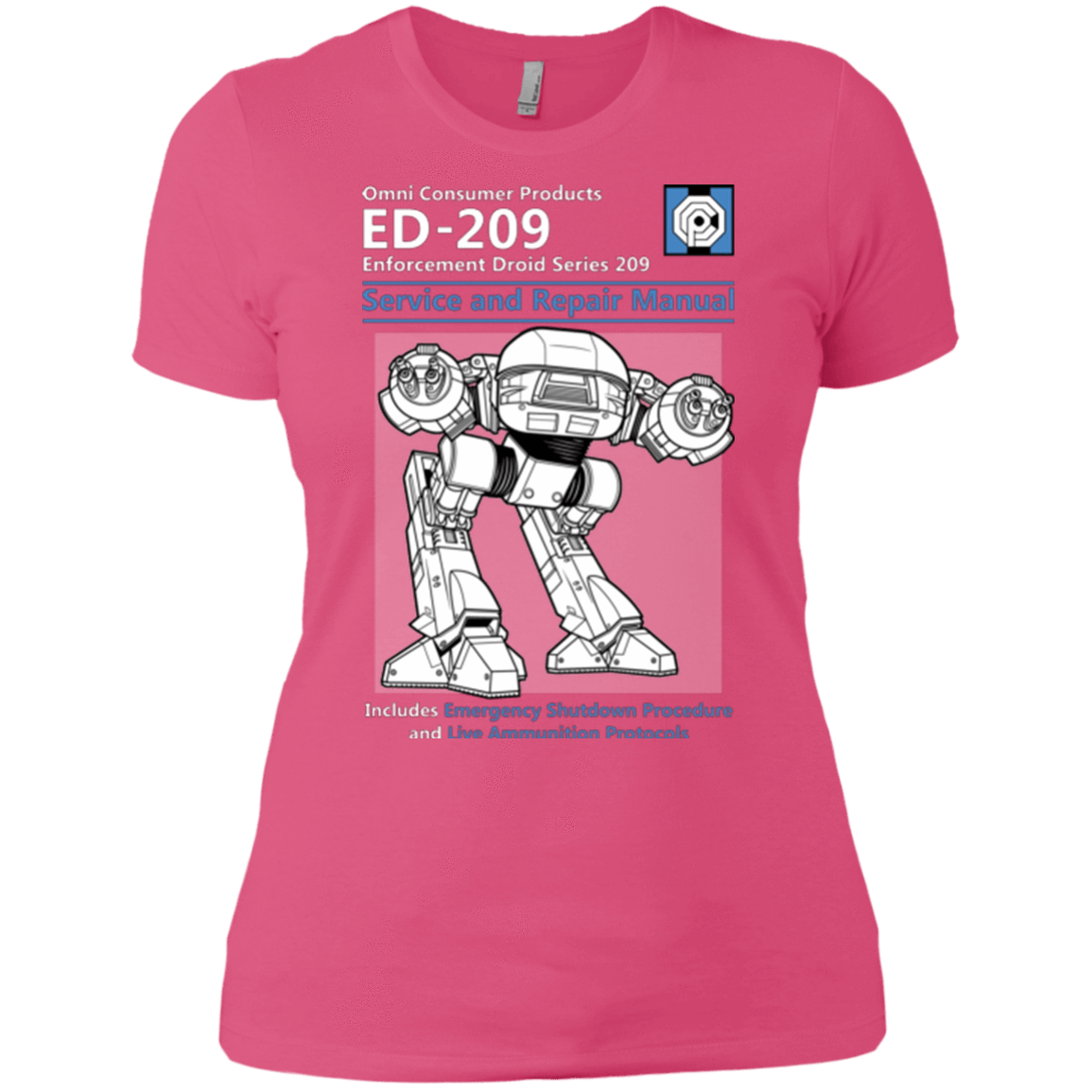 T-Shirts Hot Pink / X-Small ED209 SERVICE & REPAIR MANUAL Women's Premium T-Shirt