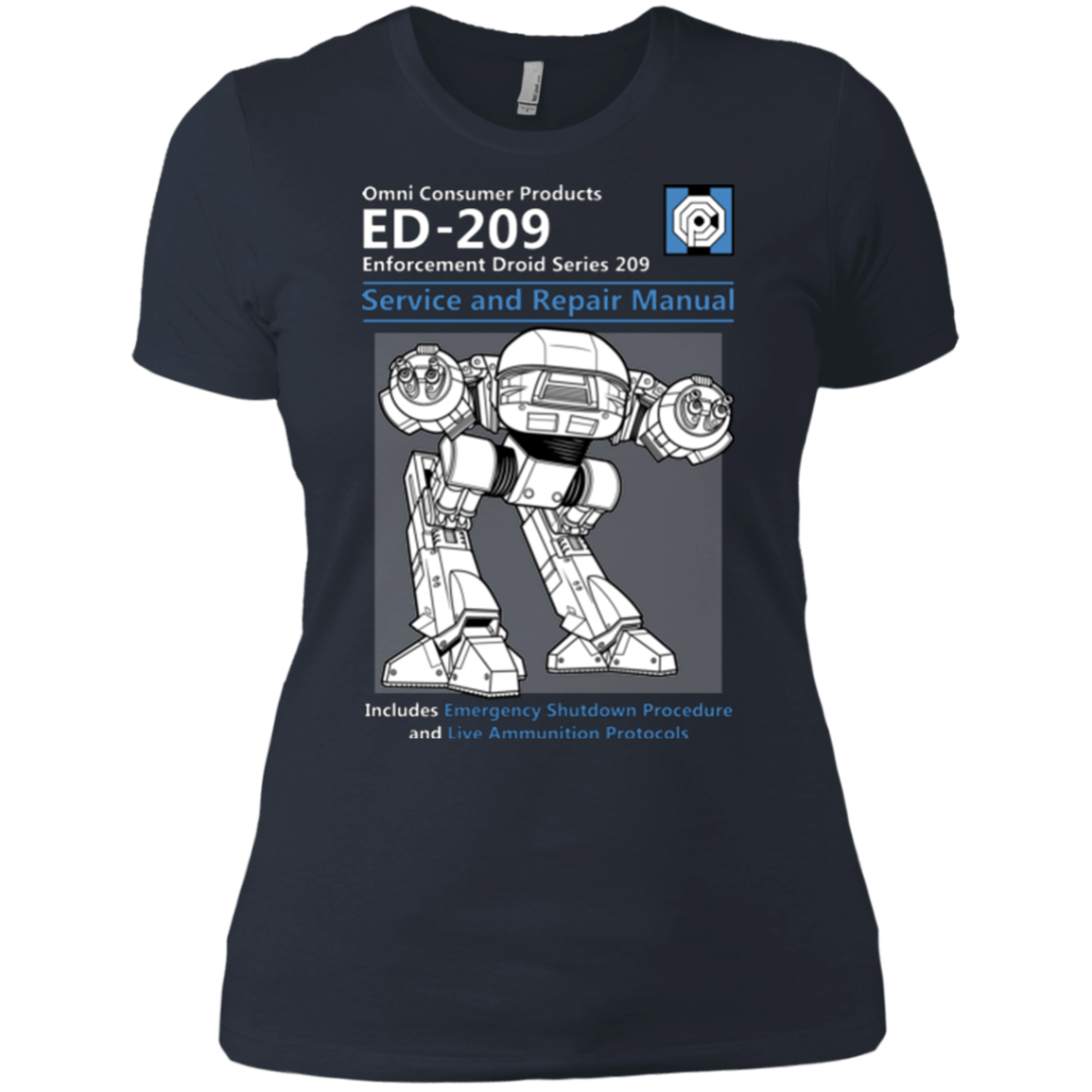 T-Shirts Indigo / X-Small ED209 SERVICE & REPAIR MANUAL Women's Premium T-Shirt