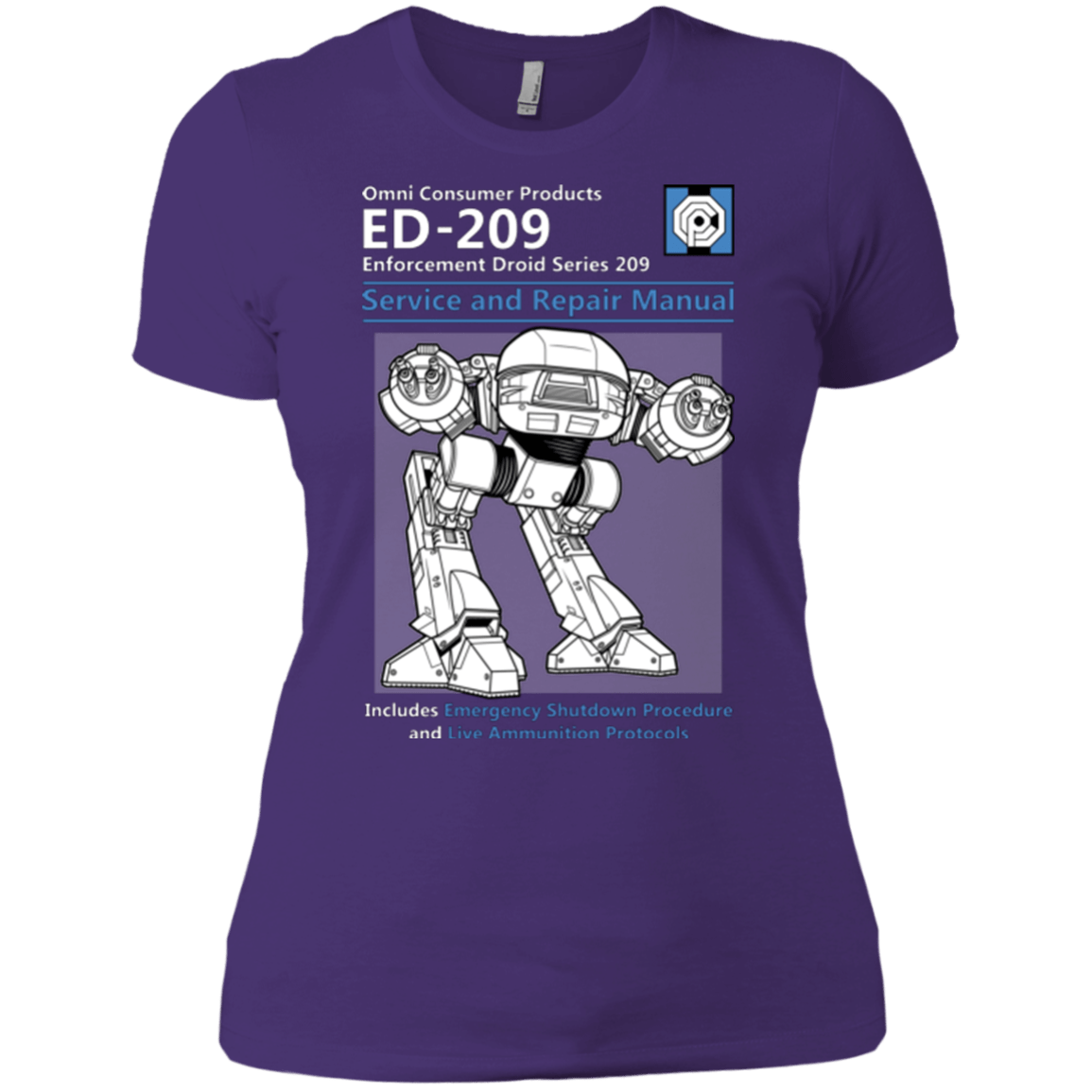 T-Shirts Purple / X-Small ED209 SERVICE & REPAIR MANUAL Women's Premium T-Shirt