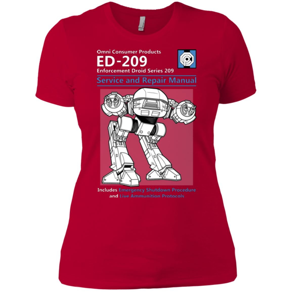 T-Shirts Red / X-Small ED209 SERVICE & REPAIR MANUAL Women's Premium T-Shirt