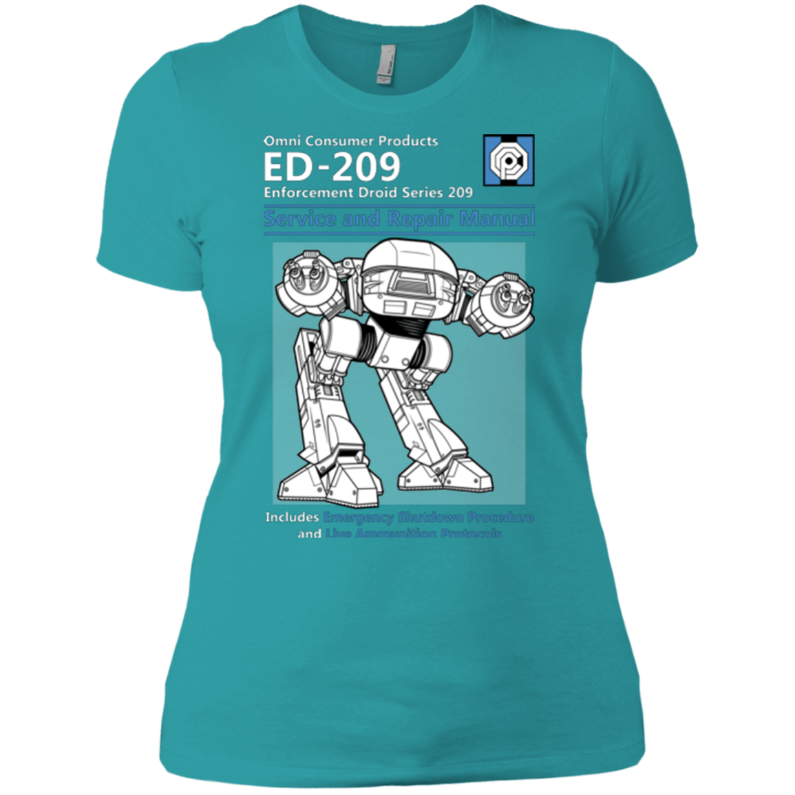 T-Shirts Tahiti Blue / X-Small ED209 SERVICE & REPAIR MANUAL Women's Premium T-Shirt