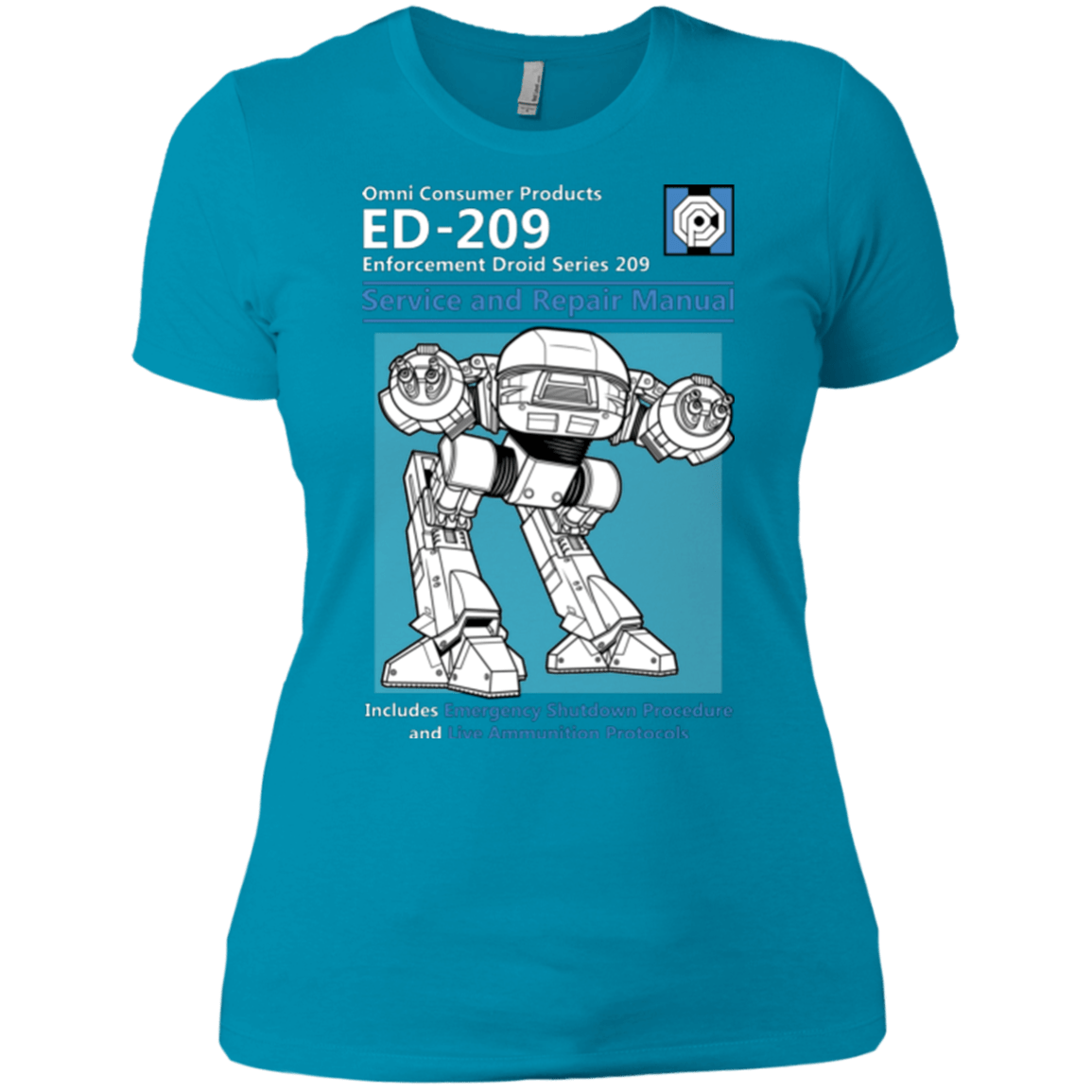 T-Shirts Turquoise / X-Small ED209 SERVICE & REPAIR MANUAL Women's Premium T-Shirt