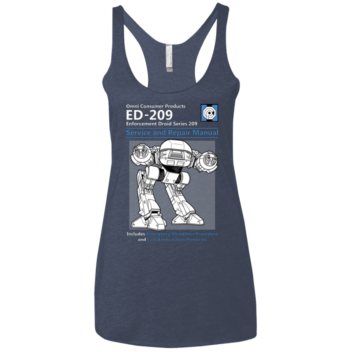 T-Shirts Vintage Navy / X-Small ED209 SERVICE & REPAIR MANUAL Women's Triblend Racerback Tank