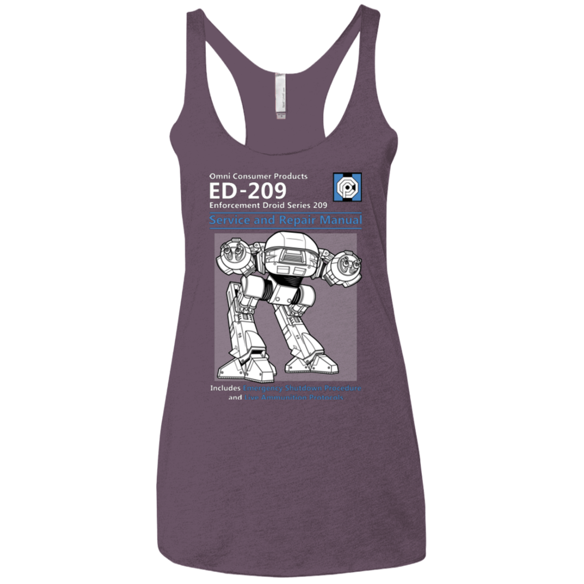 T-Shirts Vintage Purple / X-Small ED209 SERVICE & REPAIR MANUAL Women's Triblend Racerback Tank
